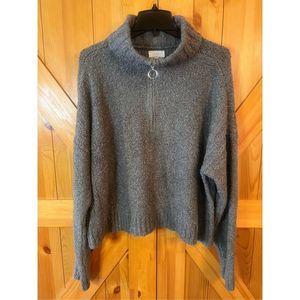 Lucky Brand Gray Cowl Neck Sweater